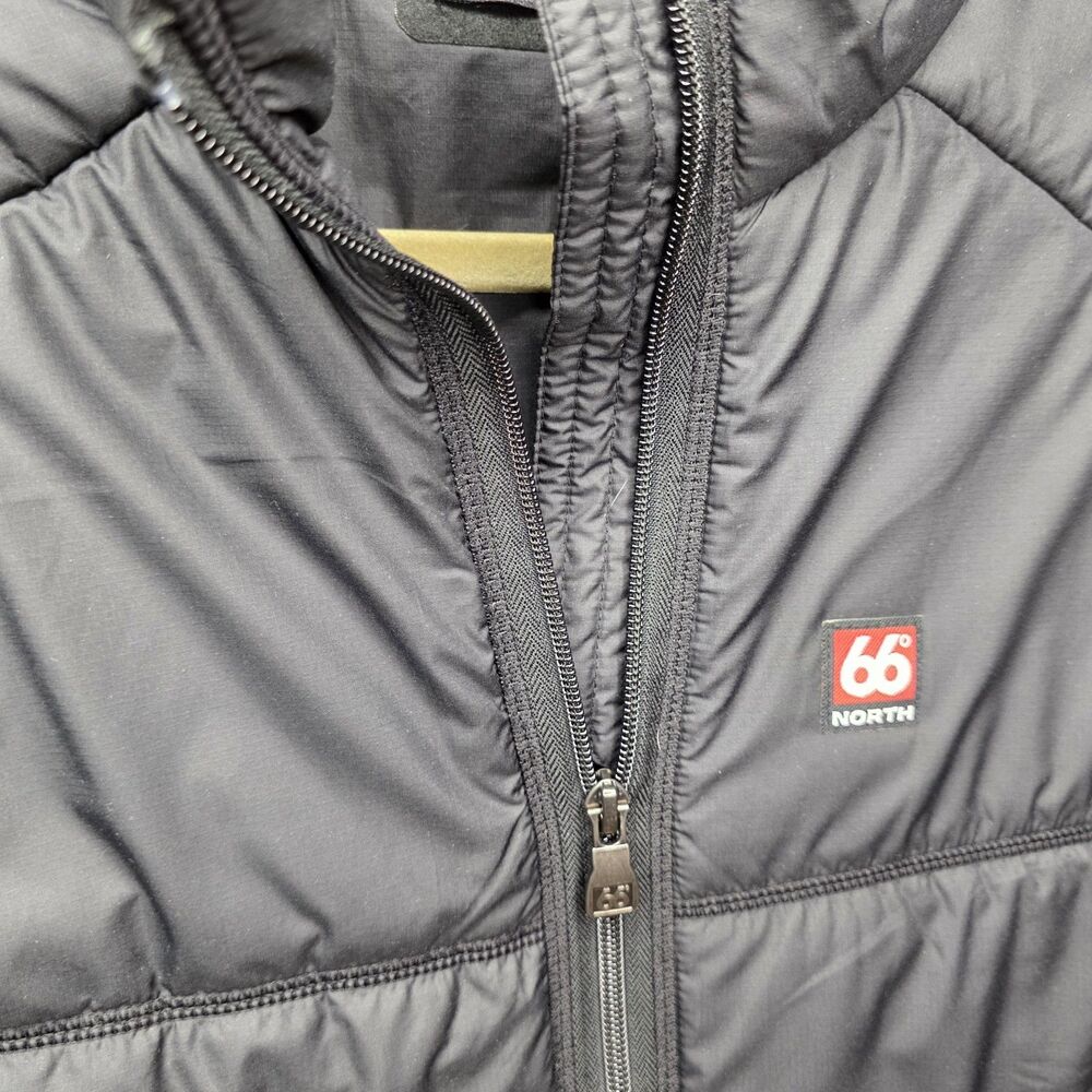 66 North Puffer Vest Size Large Black Quilted Insulated Full Zip Outdoor Active - Picture 4 of 13
